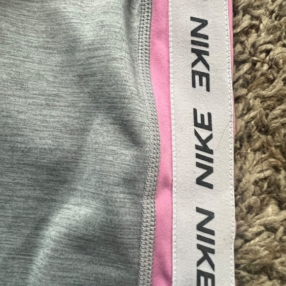 Nike One women's striped pink and gray training tights leggings size small - Picture 3 of 4